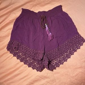 Mudd Loose Purple Hippie Boho Shorts